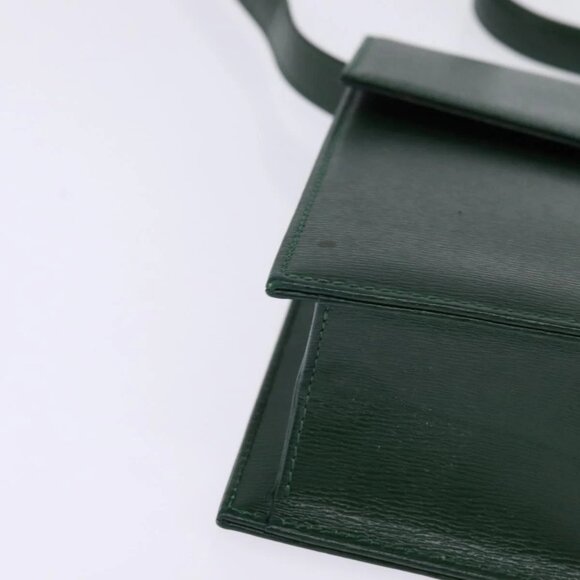 Christian Dior Shoulder Bag Leather Green Gold Auth BA6365 - Picture 10 of 16